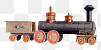 Toy train  png on transparent background, remixed by rawpixel