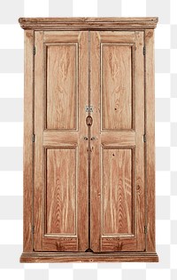 Wooden cabinet png on transparent background, remixed by rawpixel