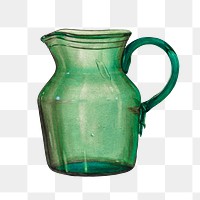 Green pitcher png on transparent background, remixed by rawpixel