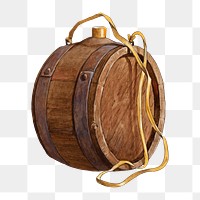 Water barrel  png on transparent background, remixed by rawpixel