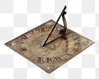 Sun dial png on transparent background, remixed by rawpixel