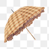 Checkered parasol  png on transparent background, remixed by rawpixel