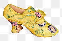 Vintage woman's shoes png, transparent background, remixed by rawpixel