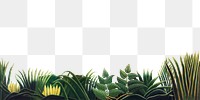 Henri Rousseau's botanical png border, transparent background, remixed by rawpixel