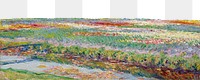 Monet's tulip fields png border sticker, transparent background. Famous art remixed by rawpixel.