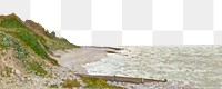 Monet's The Seashore png border sticker, transparent background. Famous art remixed by rawpixel.