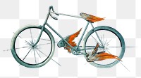 Aesthetic bicycle png vintage sticker, transparent background. Remastered by rawpixel.