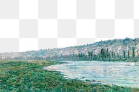 Monet's Seine png border sticker, transparent background. Famous art remixed by rawpixel.