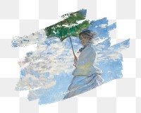 Madame Monet png brush stroke sticker, transparent background. Famous art remixed by rawpixel.