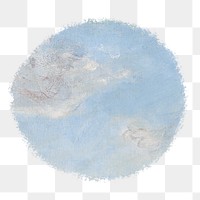 Monet's sky png brush stroke sticker, transparent background. Famous art remixed by rawpixel.