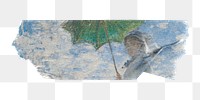 Madame Monet png washi tape sticker, transparent background. Famous art remixed by rawpixel.