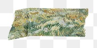 Artwork washi tape png Van Gogh's Landscape from Saint-Rémy sticker, transparent background, remixed by rawpixel