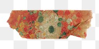 Nasturtiums png washi tape sticker, Odilon Redon's vintage illustration on transparent background, remixed by rawpixel