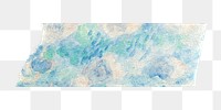 Landscape at Pont–Aven png sticker, Pierre-Auguste Renoir's washi tape, transparent background, remixed by rawpixel