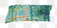 The Rowers’ Lunch png washi tape sticker, Pierre-Auguste Renoir's artwork, transparent background, remixed by rawpixel