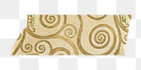 Washi tape png Gustav Klimt's Fulfillment patterned sticker, transparent background, remixed by rawpixel