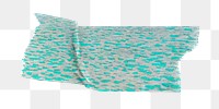 Blue washi tape png Gustav Klimt's Attersee patterned sticker, transparent background, remixed by rawpixel