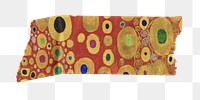 Washi tape png Gustav Klimt's Hope II artwork sticker, transparent background, remixed by rawpixel