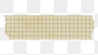 PNG beige grid washi tape collage element sticker, transparent background