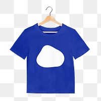 Blue t-shirt png sticker, fashion transparent background