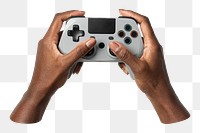 Hands png holding game controller  sticker, transparent background