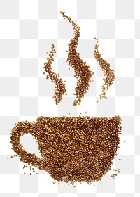 Coffee beans  png sticker, transparent background