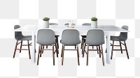 Dining table png sticker, transparent background