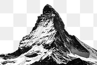 Mountain top png sticker, transparent background