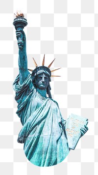 Statue of Liberty  png sticker, transparent background