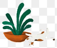 Aesthetic houseplant png sticker, transparent background