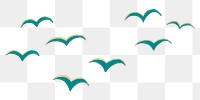 Flying birds png sticker, transparent background