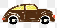 Brown classic car png sticker, transparent background