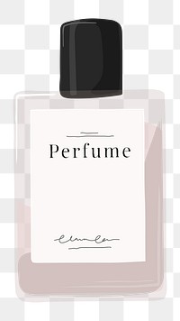 Perfume bottle png sticker, beauty product in feminine design