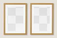 Picture frames png transparent mockup, wall decoration