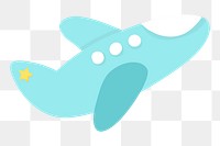 Cute airplane png sticker, transparent background