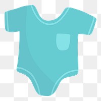 Blue baby romper png sticker, transparent background