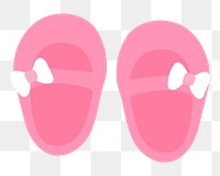 Cute baby shoes png sticker, transparent background