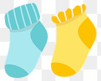 Cute baby socks  png sticker, transparent background