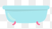 Cute bath tub png sticker, transparent background