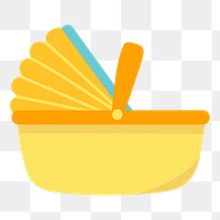 Baby basket png sticker, transparent background