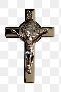 Crucifix png religion sticker, transparent background