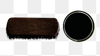 Png shoe polish & brush sticker isolated image, transparent background
