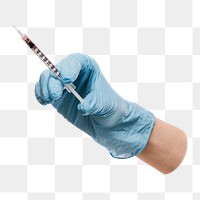 Nurse holding syringe png sticker isolated image, transparent background