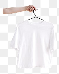 Blank white t-shirt png sticker, transparent background