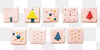 Christmas cookies png sticker, food isolated image, transparent background