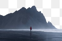 PNG adventure alone landscape border, transparent background