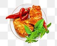 Fried chicken png, food element, transparent background