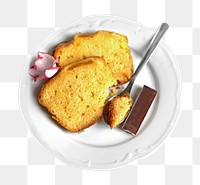 Butter cake png, food element, transparent background