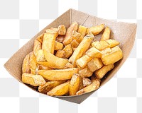 French fries png collage element, transparent background