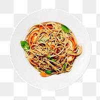 Spaghetti png collage element, transparent background